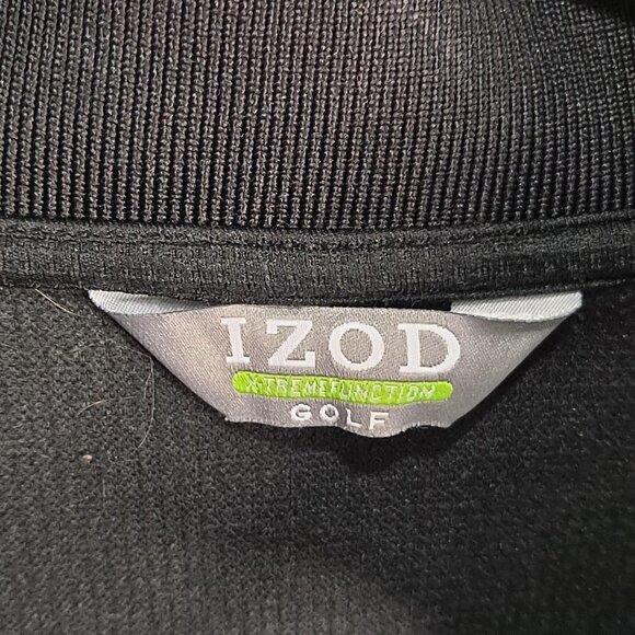 Izod Size Large Xtreme Function Golf Black Full Zip Jacket Collared Zip Pockets - Picture 7 of 9